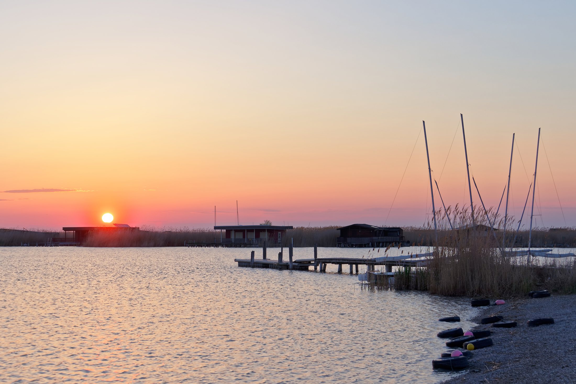 Lake Neusiedl, Rust, sunrise
